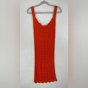 Fuzzi by Jean Paul Gaultier Orange Bodycon Sleeveless Mini Dress Women’s Medium